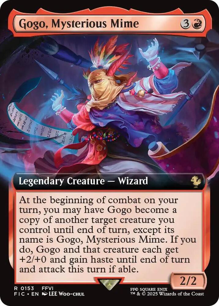 Gogo, Mysterious Mime 153 (Commander: FINAL FANTASY)  - Extended Art Foil | Good Games Morley