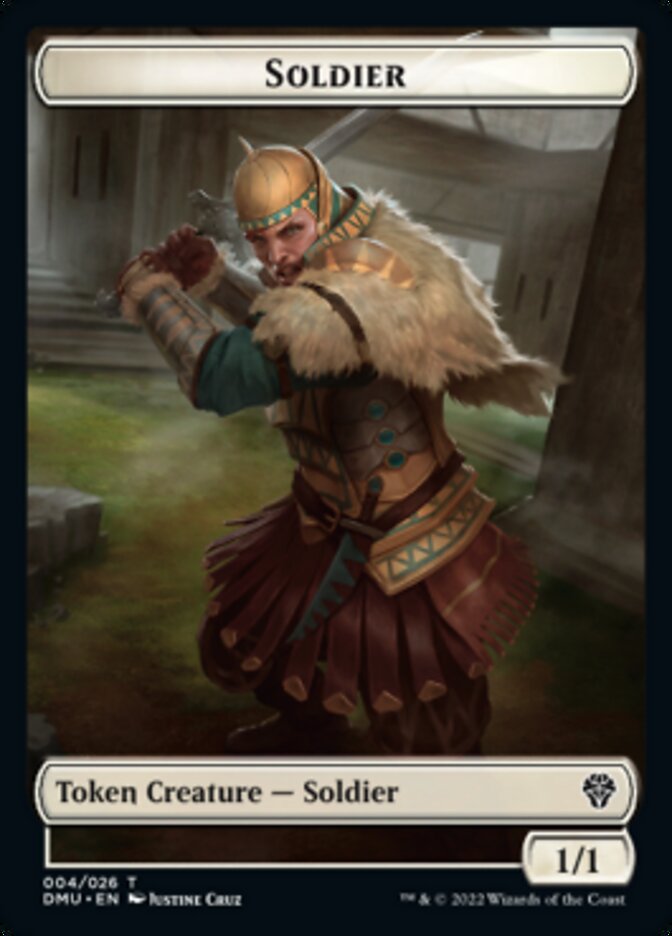 Soldier // Powerstone Double-Sided Token [Dominaria United Tokens] | Good Games Morley