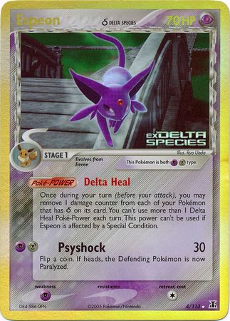 Espeon (4/113) (Delta Species) (Stamped) [EX: Delta Species] | Good Games Morley