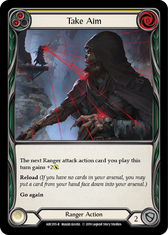 Take Aim (Yellow) [ARC055-R] (Arcane Rising)  1st Edition Rainbow Foil | Good Games Morley