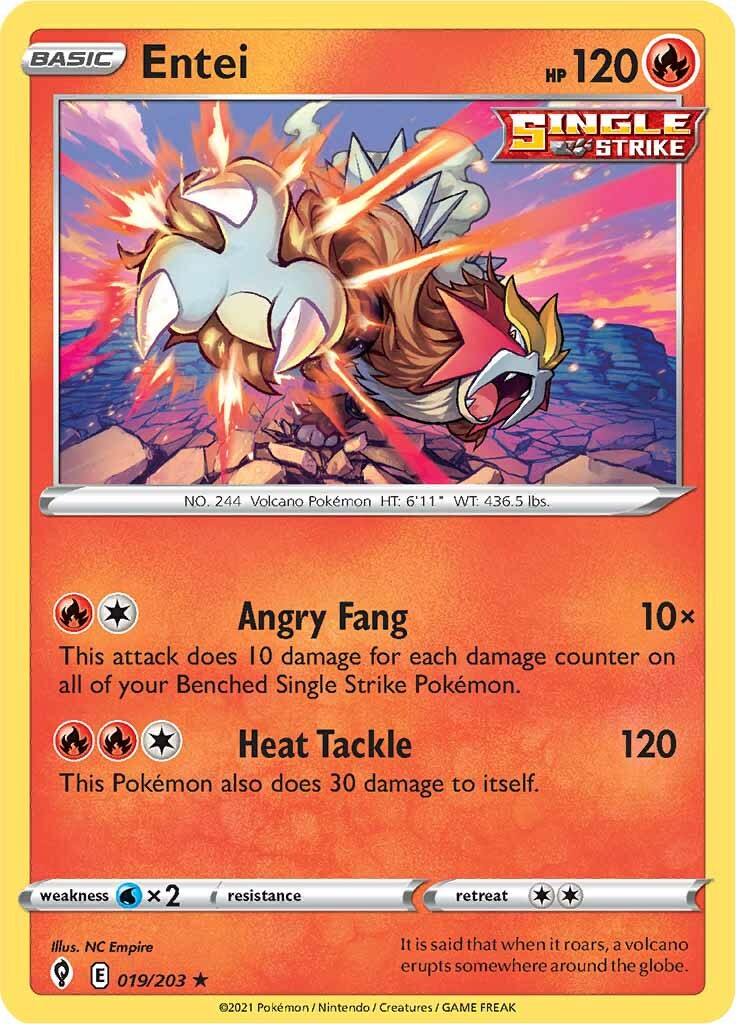 Entei (019/203) [Sword & Shield: Evolving Skies] | Good Games Morley