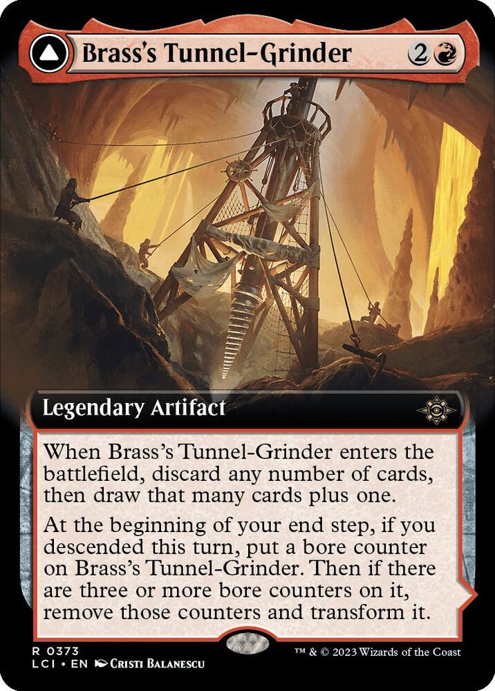 Brass's Tunnel-Grinder // Tecutlan, the Searing Rift 373/291 (The Lost Caverns of Ixalan)  - Extended Art | Good Games Morley