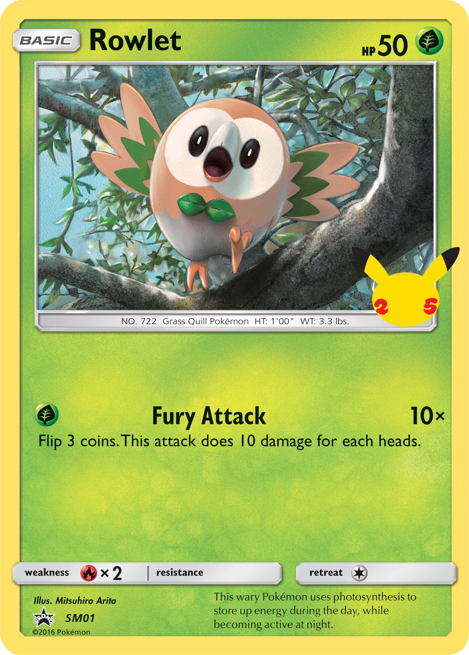 Rowlet (SM01) (Jumbo Card) [First Partner Pack] | Good Games Morley