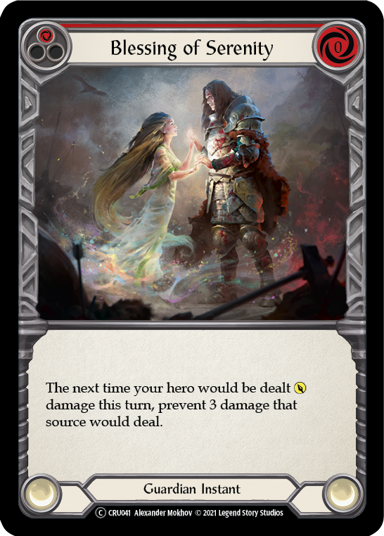 Blessing of Serenity (Red) [U-CRU041] (Crucible of War Unlimited)  Unlimited Rainbow Foil | Good Games Morley