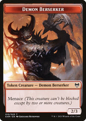 Dwarf Berserker // Demon Berserker Double-Sided Token [Kaldheim Tokens] | Good Games Morley
