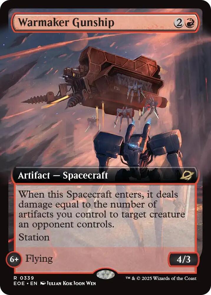 Warmaker Gunship  339/276 (Edge of Eternities)  - Extended Art Foil | Good Games Morley