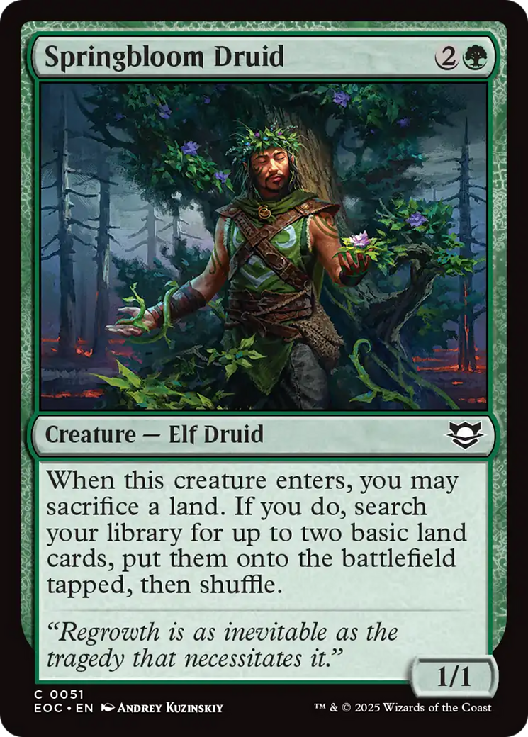 Springbloom Druid [Edge of Eternities Commander] | Good Games Morley