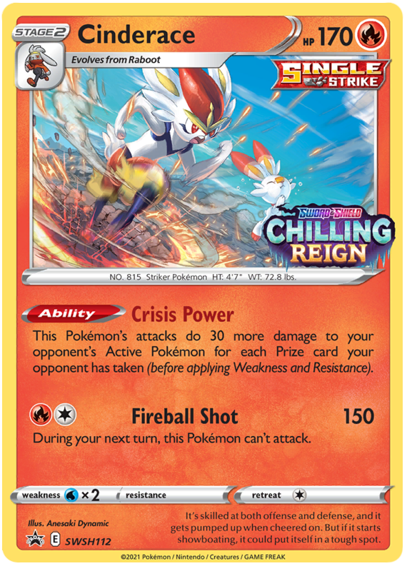 Cinderace (SWSH112) [Sword & Shield: Black Star Promos] | Good Games Morley