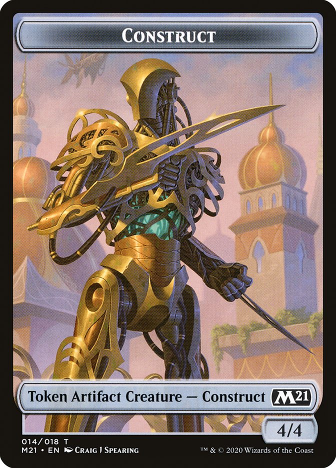 Beast // Construct Double-Sided Token [Core Set 2021 Tokens] | Good Games Morley