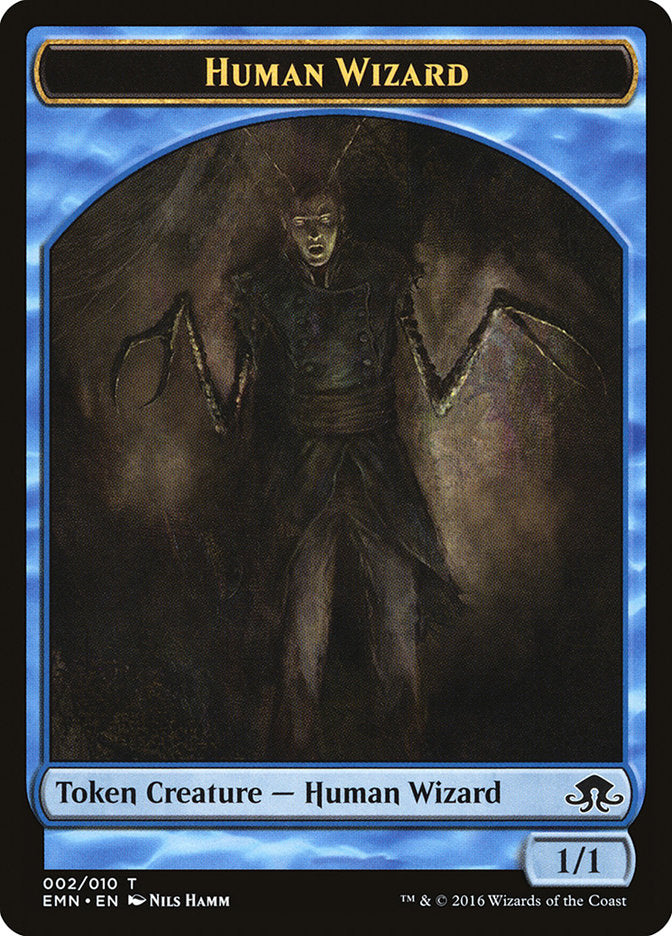 Human Wizard Token [Eldritch Moon Tokens] | Good Games Morley