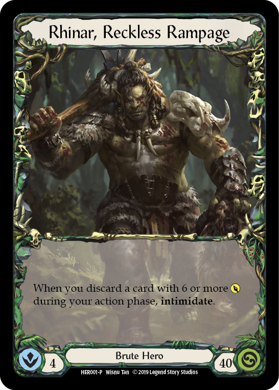 Rhinar, Reckless Rampage [HER001-P] (Promo)  1st Edition Cold Foil | Good Games Morley