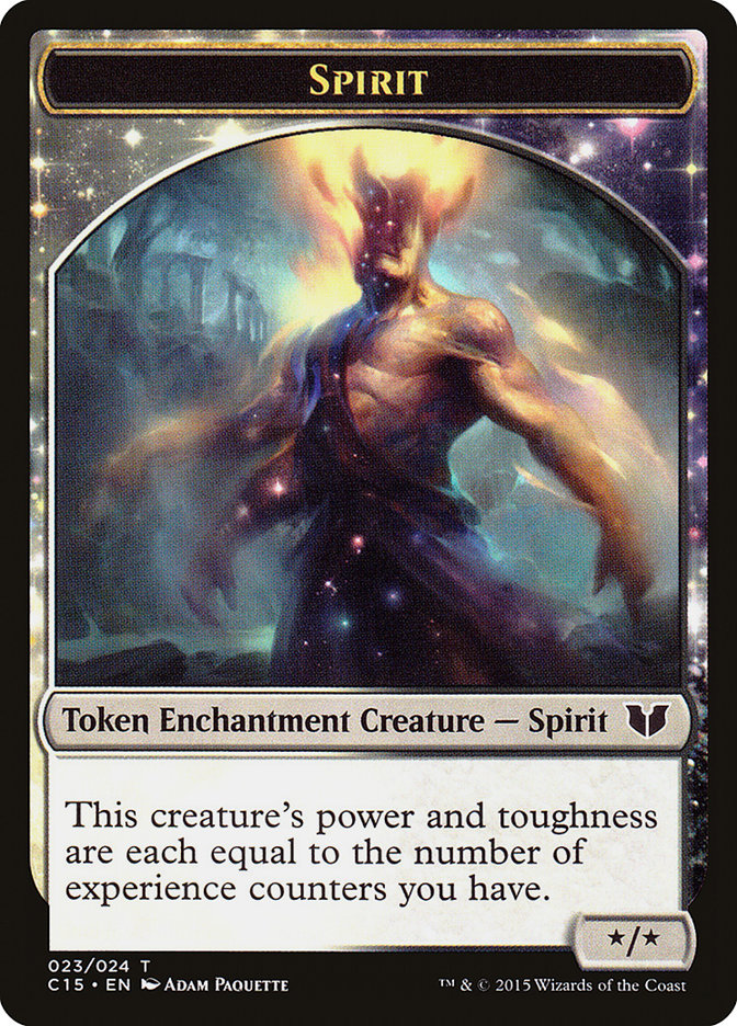 Spirit (023) // Cat Double-Sided Token [Commander 2015 Tokens] | Good Games Morley