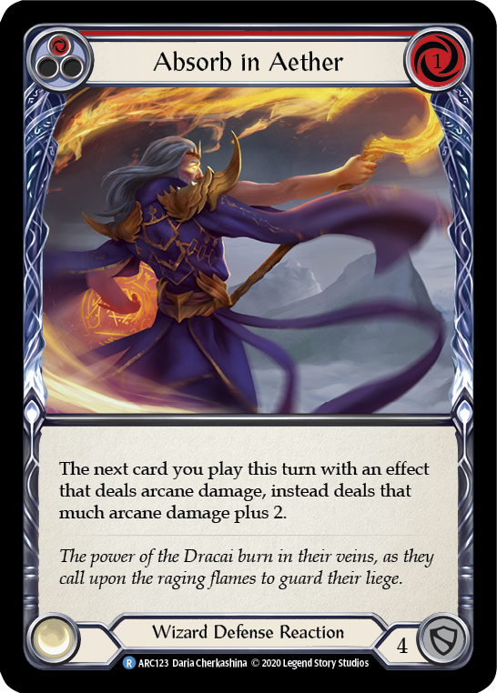Absorb in Aether (Red) [U-ARC123] (Arcane Rising Unlimited)  Unlimited Rainbow Foil | Good Games Morley