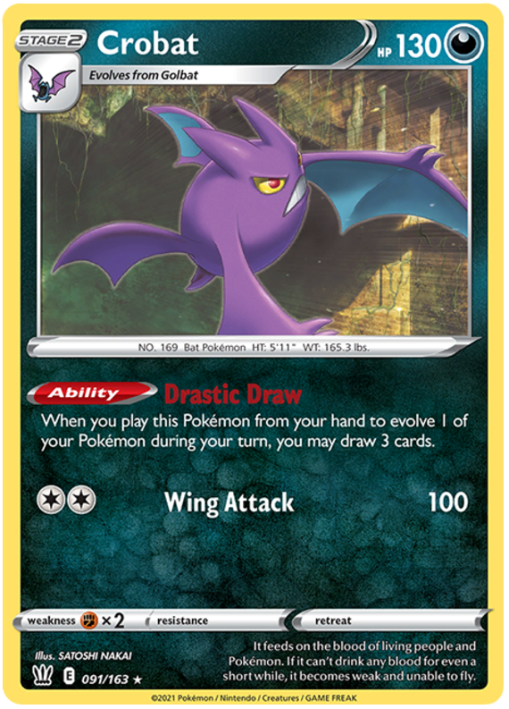 Crobat (091/163) [Sword & Shield: Battle Styles] | Good Games Morley
