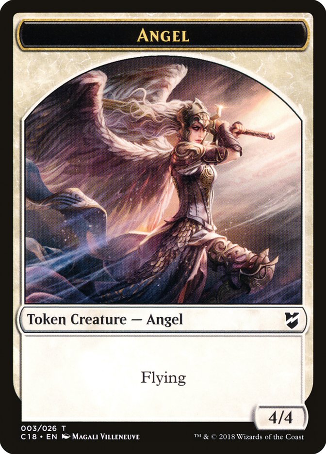 Zombie // Angel Double-Sided Token [Commander 2018 Tokens] | Good Games Morley