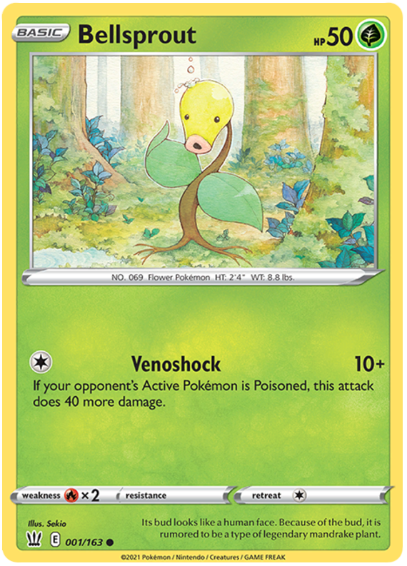 Bellsprout (001/163) [Sword & Shield: Battle Styles] | Good Games Morley
