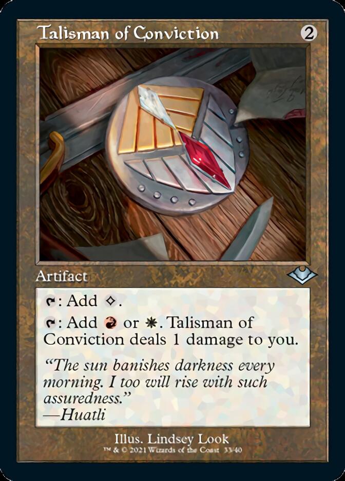 Talisman of Conviction (Retro Foil Etched) [Modern Horizons] | Good Games Morley