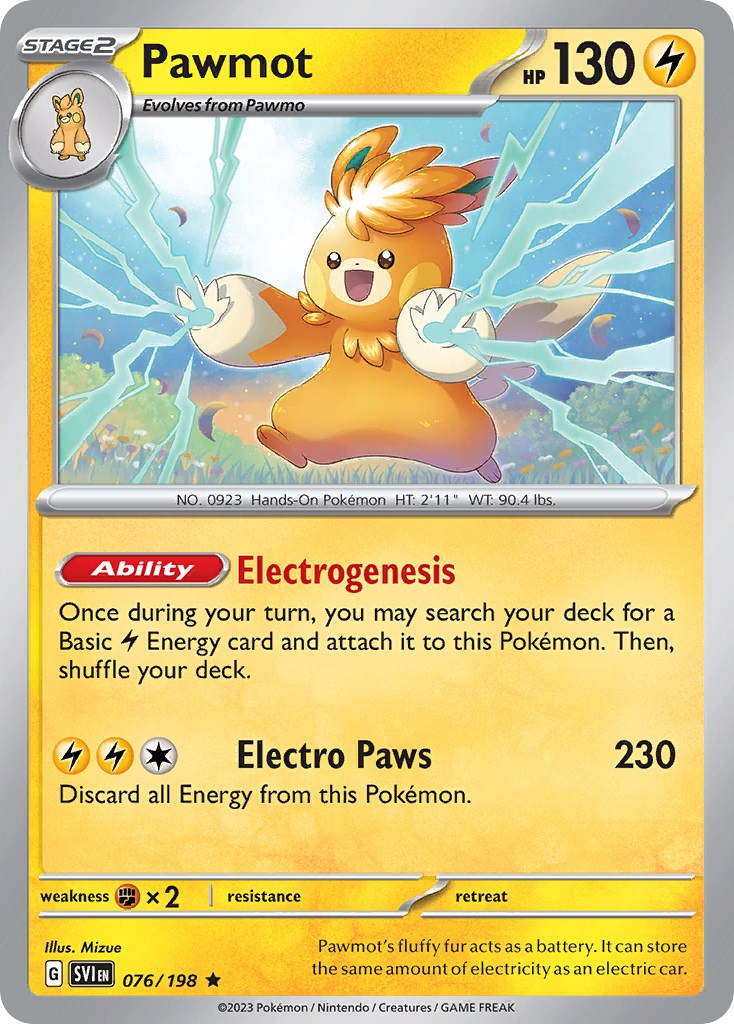 Pawmot (076/198) (Theme Deck Exclusive) [Scarlet & Violet: Base Set] | Good Games Morley