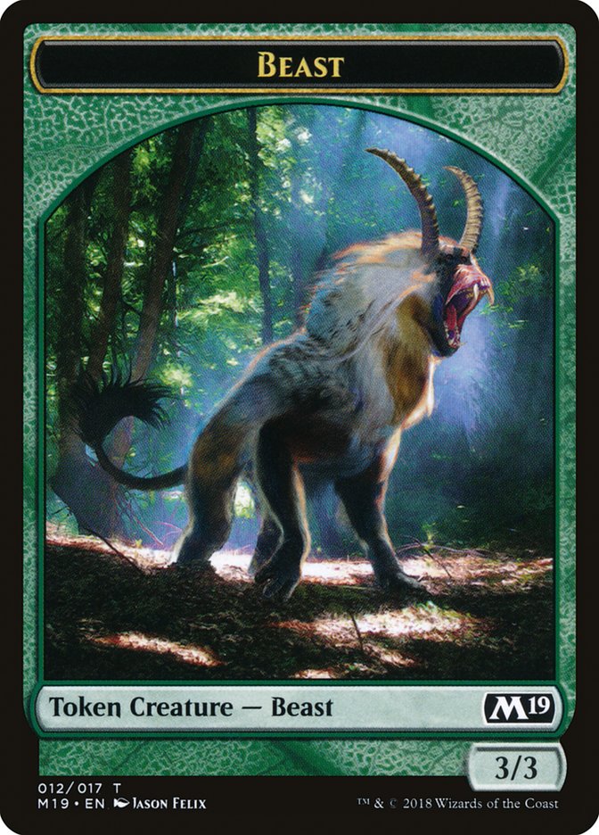 Beast Token [Core Set 2019 Tokens] | Good Games Morley