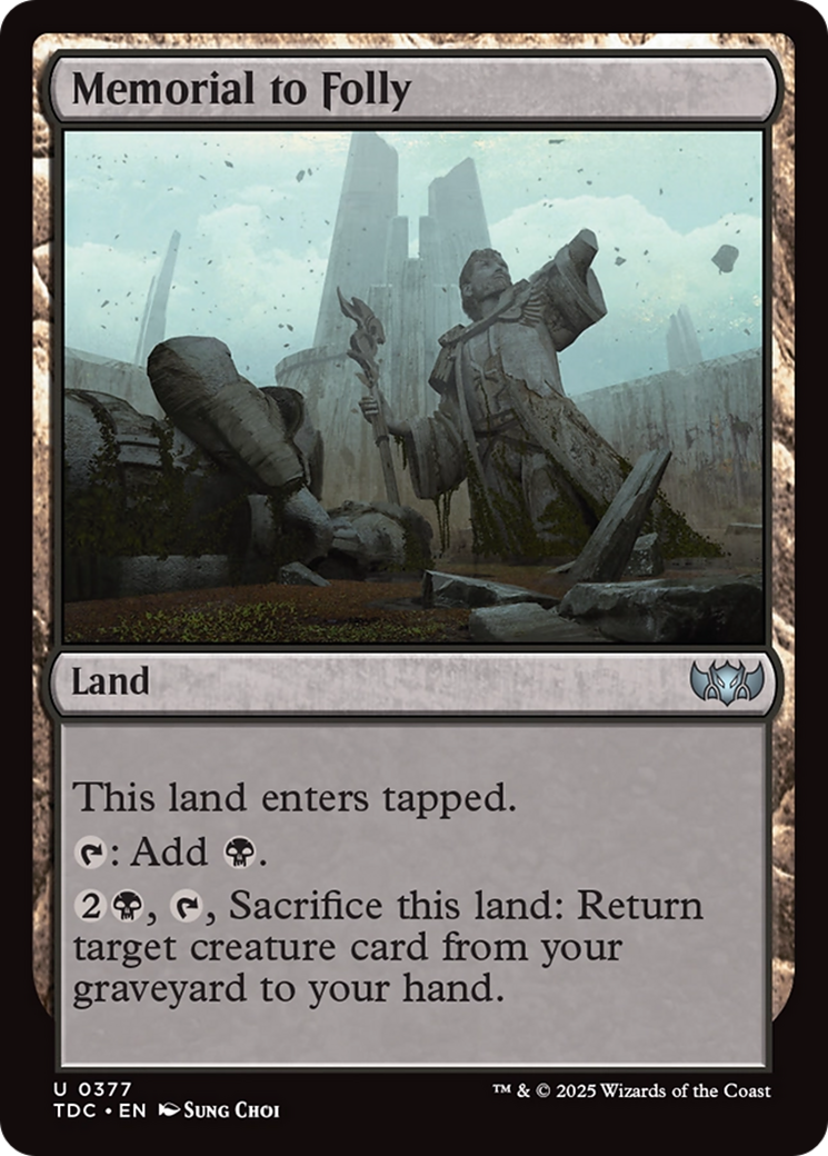 Memorial to Folly [Tarkir: Dragonstorm Commander] | Good Games Morley