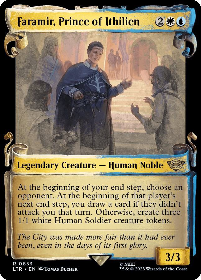 Faramir, Prince of Ithilien 653 (Universes Beyond: The Lord of the Rings: Tales of Middle-earth)  - Showcase Scroll Foil | Good Games Morley