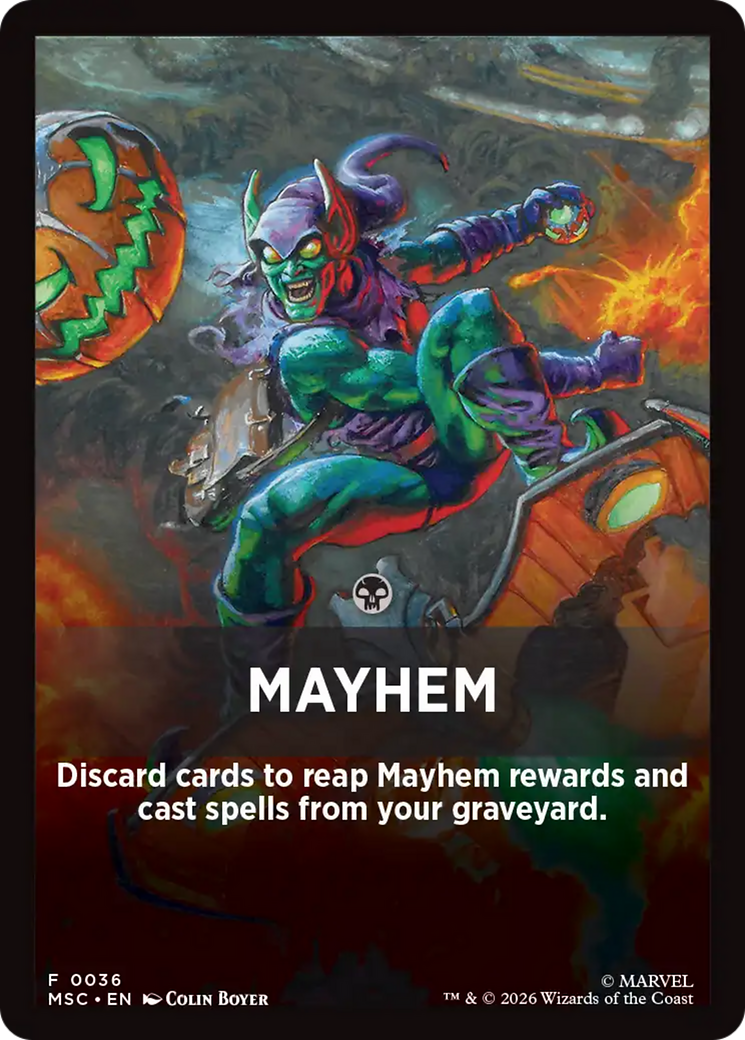 Mayhem Theme Card [Marvel Super Heroes Commander] | Good Games Morley