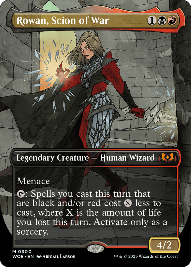 Rowan, Scion of War (Borderless Alternate Art) [Wilds of Eldraine] | Good Games Morley