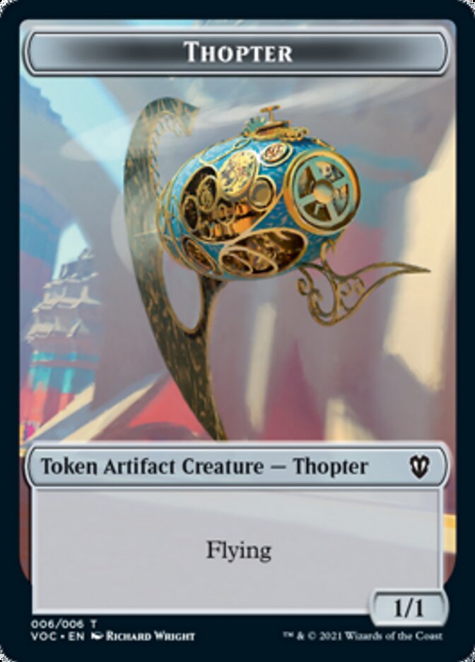 Spirit (003) // Thopter Double-Sided Token [Innistrad: Crimson Vow Commander Tokens] | Good Games Morley