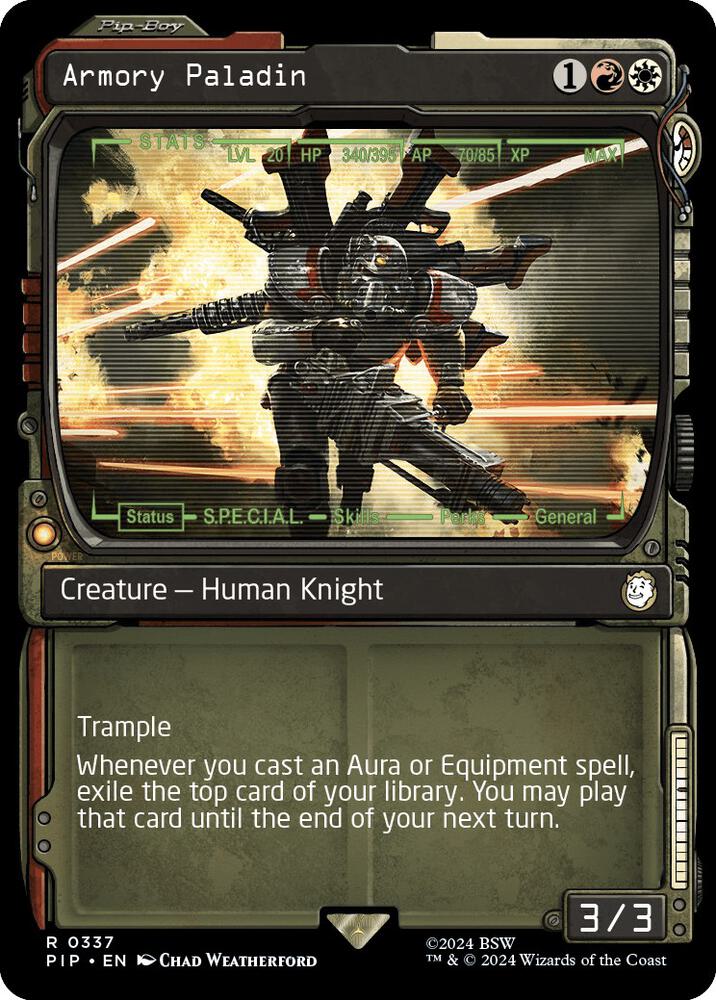 Armory Paladin 337/326 (Universes Beyond: Fallout)  - Showcase Foil | Good Games Morley