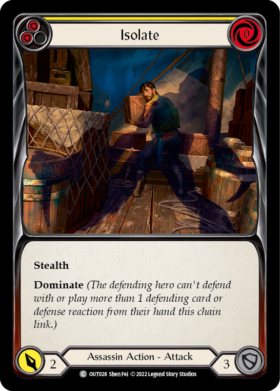 Isolate (Yellow) [OUT028] (Outsiders) | Good Games Morley