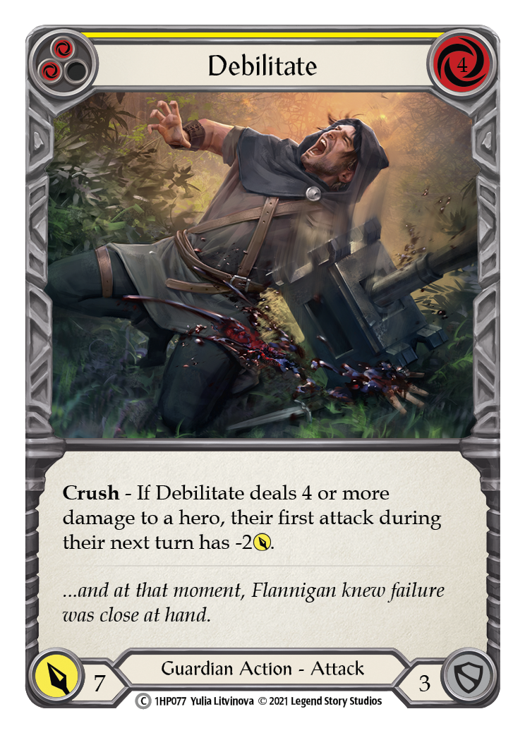 Debilitate (Yellow) [1HP077] (History Pack 1) | Good Games Morley