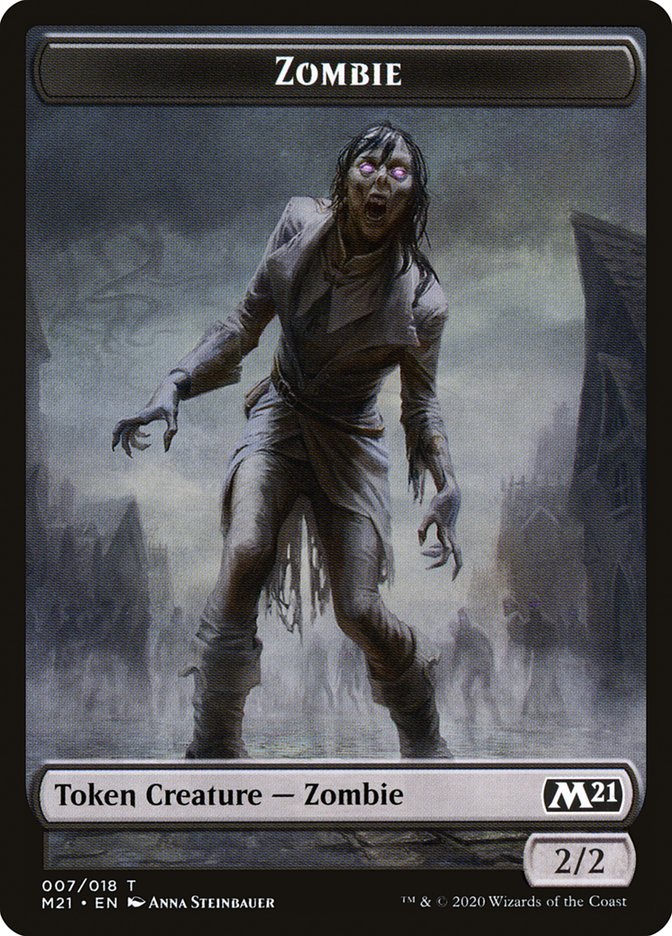 Cat (011) // Zombie Double-Sided Token [Core Set 2021 Tokens] | Good Games Morley
