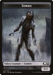 Knight // Zombie Double-Sided Token [Core Set 2021 Tokens] | Good Games Morley