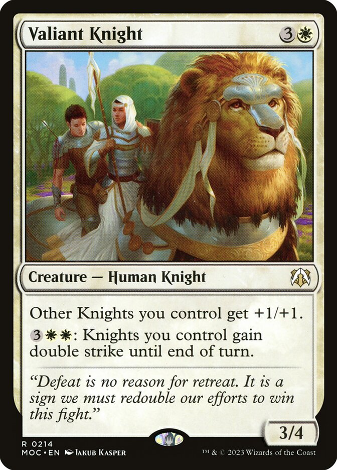 Valiant Knight 214/444 (Commander: March of the Machine)  | Good Games Morley