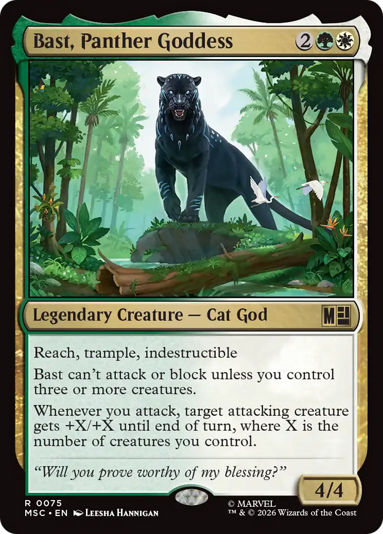 Bast, Panther Goddess (Surge Foil) [Marvel Super Heroes Commander] | Good Games Morley