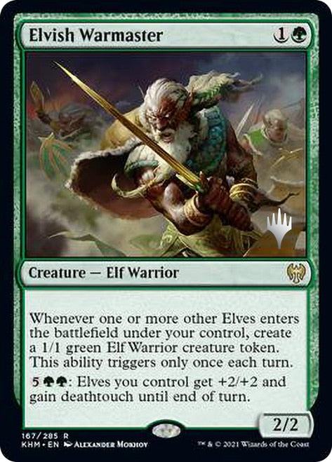 Elvish Warmaster (Promo Pack) [Kaldheim Promos] | Good Games Morley
