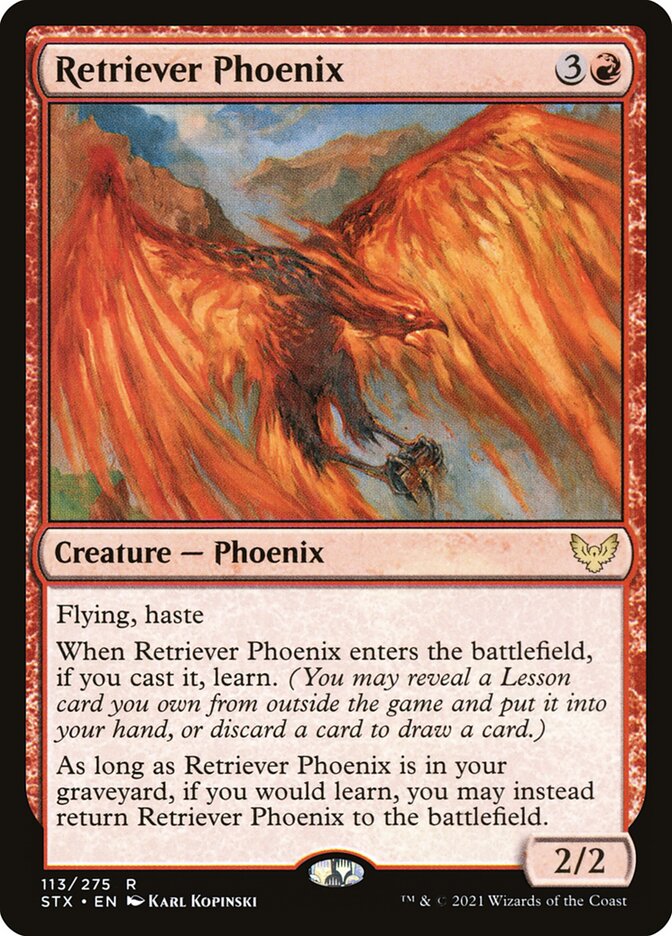 Retriever Phoenix 113 (Strixhaven: School of Mages)  - Foil | Good Games Morley