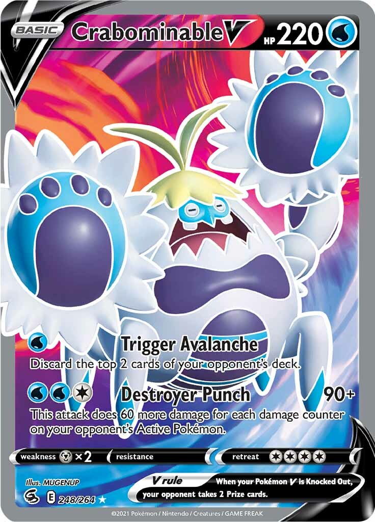 Crabominable V (248/264) [Sword & Shield: Fusion Strike] | Good Games Morley