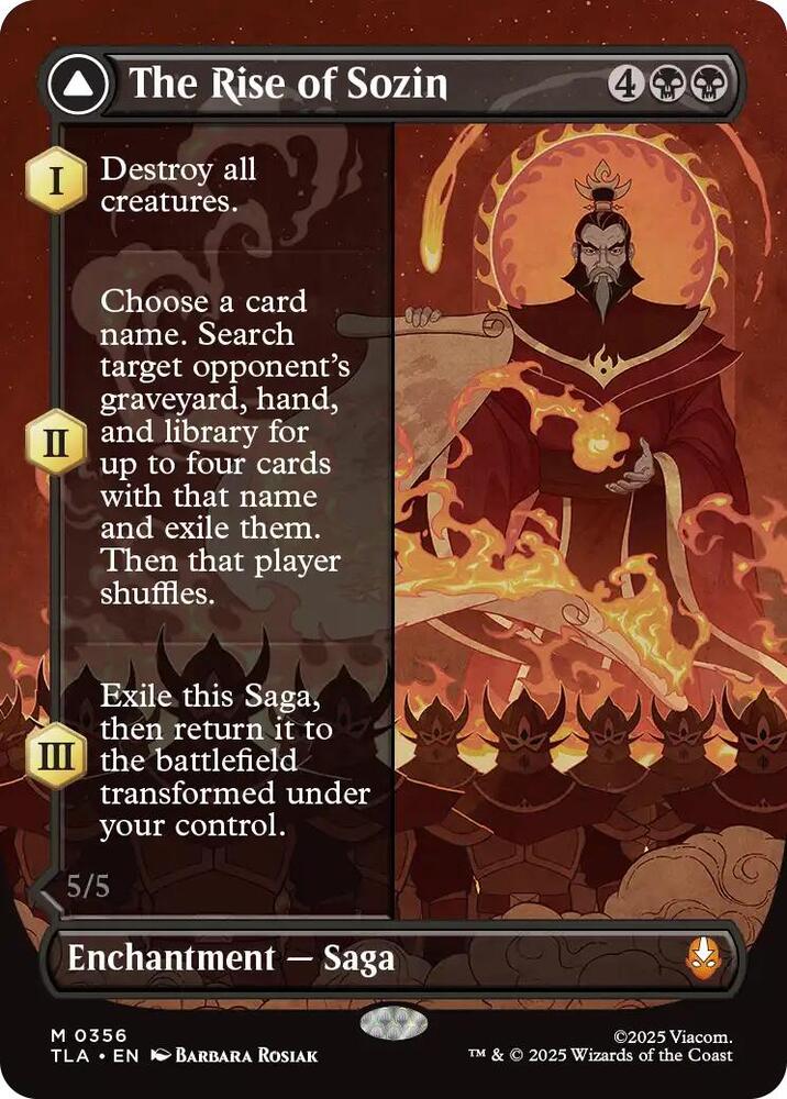 The Rise of Sozin // Fire Lord Sozin 356/286 (Avatar: The Last Airbender)  - Borderless Foil | Good Games Morley