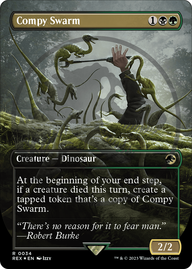 Compy Swarm (Emblem) (Borderless) [Jurassic World Collection Tokens] | Good Games Morley