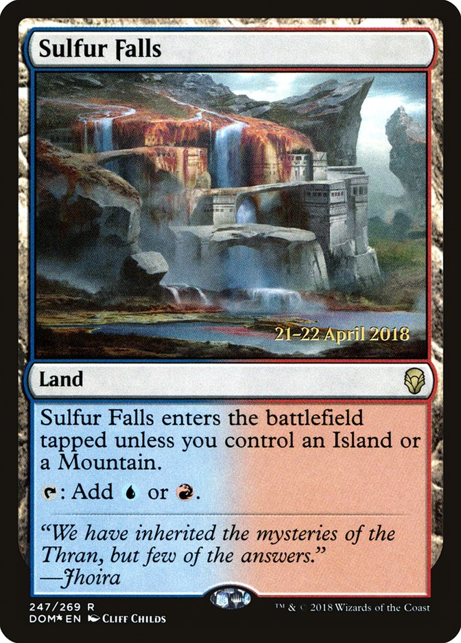 Sulfur Falls [Dominaria Prerelease Promos] | Good Games Morley