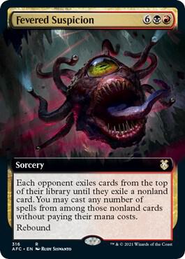 Fevered Suspicion Extended Art 316/62 (Commander: Adventures in the Forgotten Realms)  | Good Games Morley