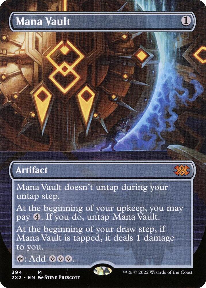 Mana Vault Borderless 394 (Double Masters 2022)  - Foil | Good Games Morley