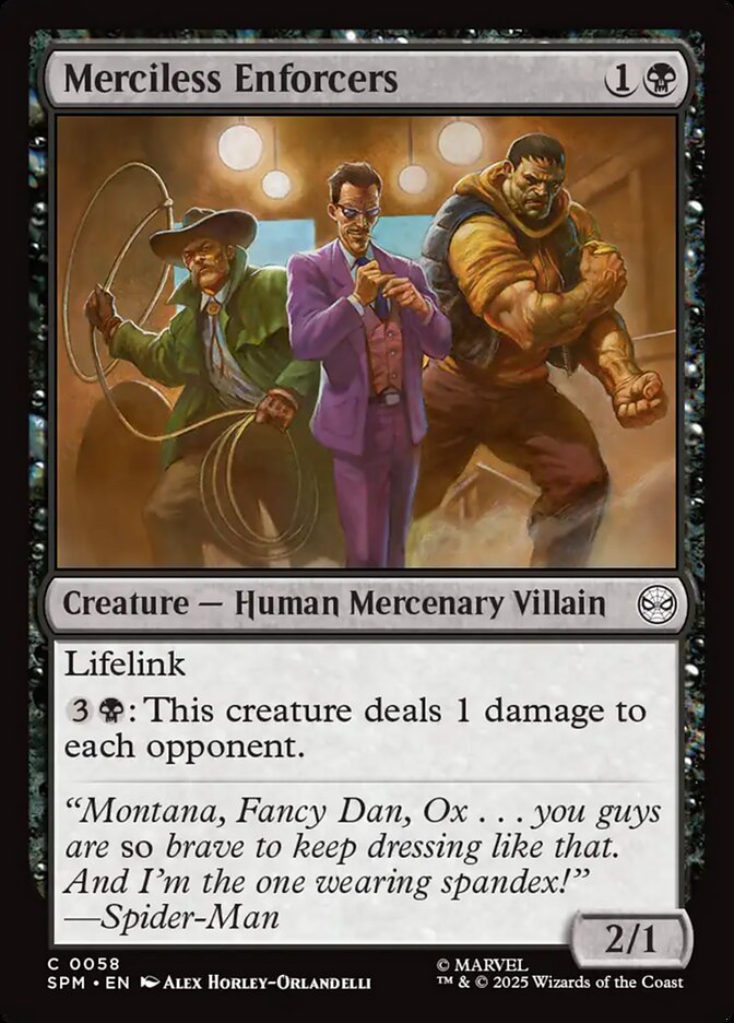 Merciless Enforcers 58/198 (Marvel's Spider-Man)  - Foil | Good Games Morley