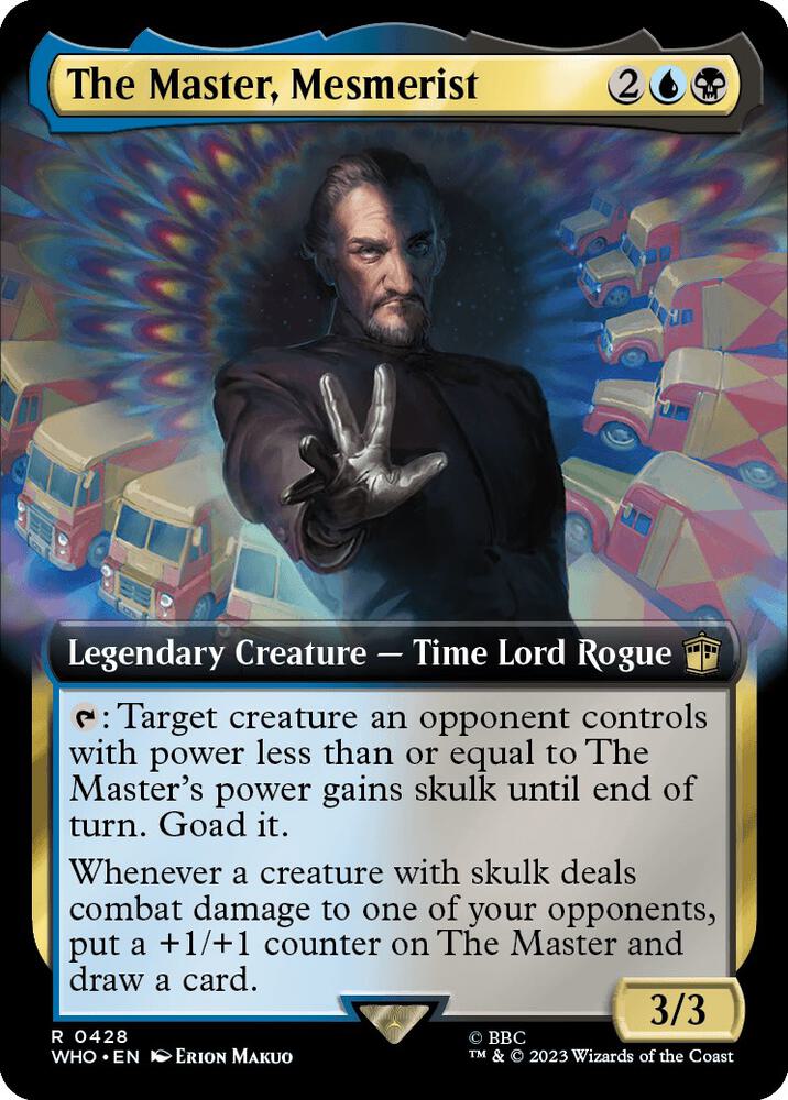 The Master, Mesmerist 428/331 (Universes Beyond: Doctor Who)  - Extended Art Foil | Good Games Morley