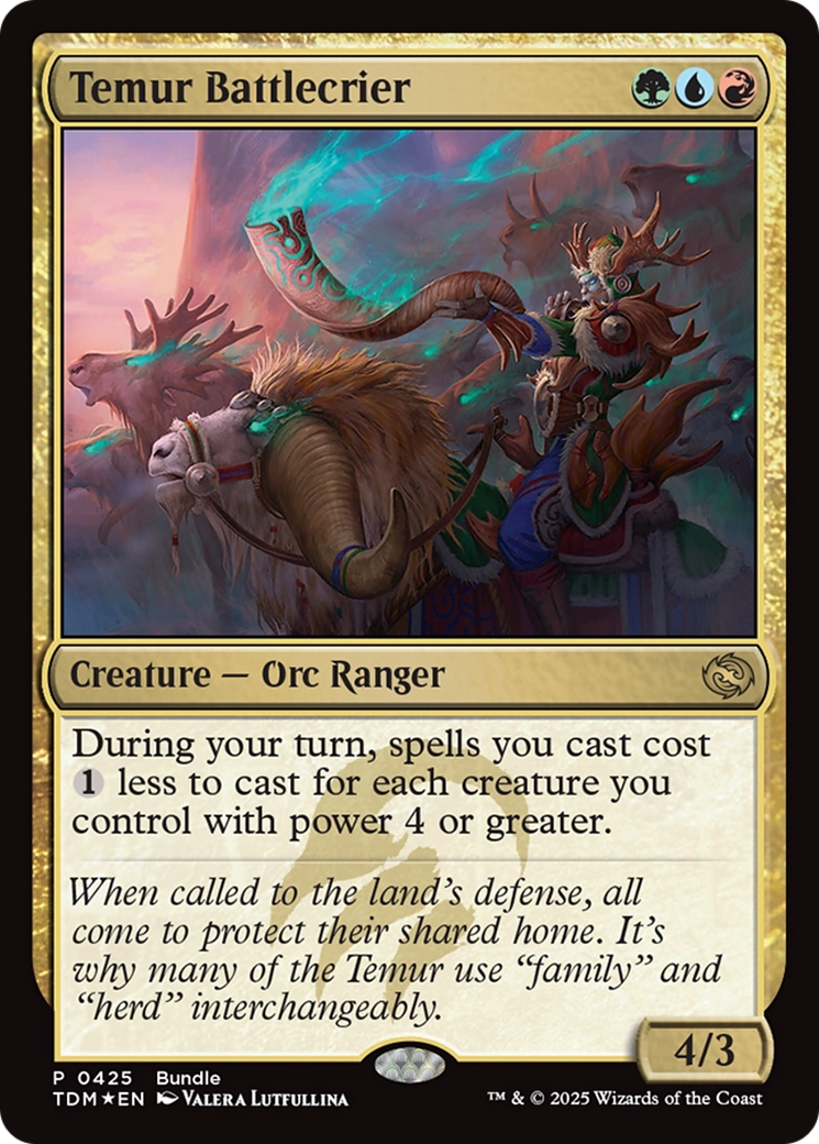 Temur Battlecrier (Bundle) [Tarkir: Dragonstorm Promos] | Good Games Morley