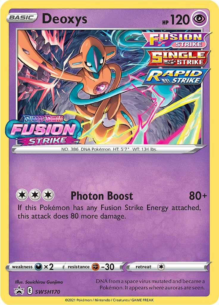 Deoxys (SWSH170) (Prerelease Promo) [Sword & Shield: Black Star Promos] | Good Games Morley