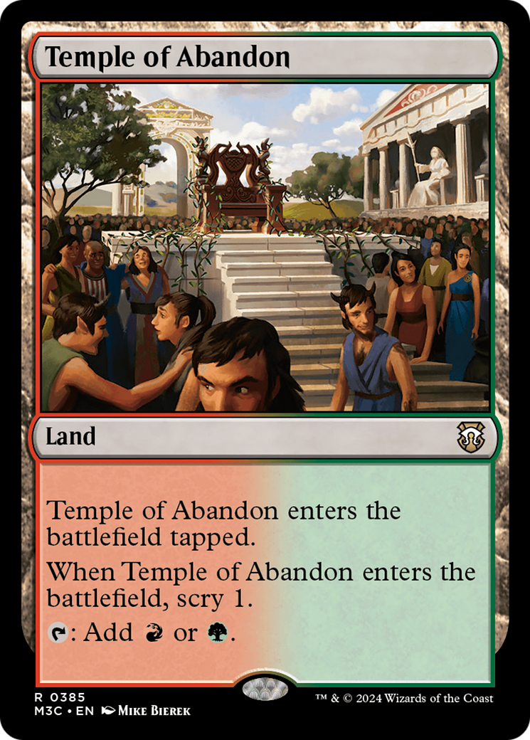 Temple of Abandon (Ripple Foil) [Modern Horizons 3 Commander] | Good Games Morley