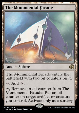 The Monumental Facade (Promo Pack) [Phyrexia: All Will Be One Promos] | Good Games Morley
