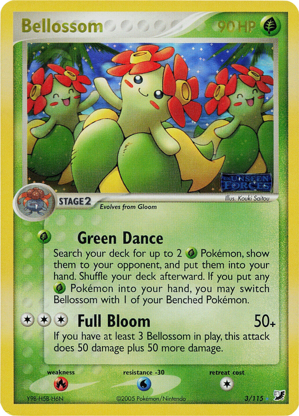 Bellossom (3/115) (Stamped) [EX: Unseen Forces] | Good Games Morley